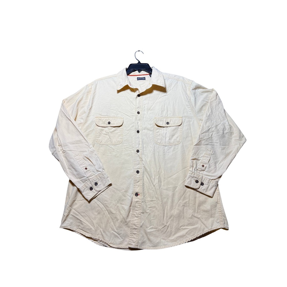 St. Johns Bay Button‎ Down Shirt Mens XL Tall Yellow Condition Long Sleeve